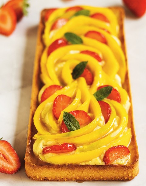 Tart moderna alle fragole e mango