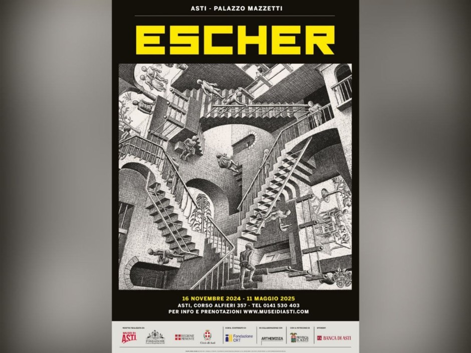 La magia di Escher arriva ad Asti: oltre 100 opere in mostra a Palazzo Mazzetti